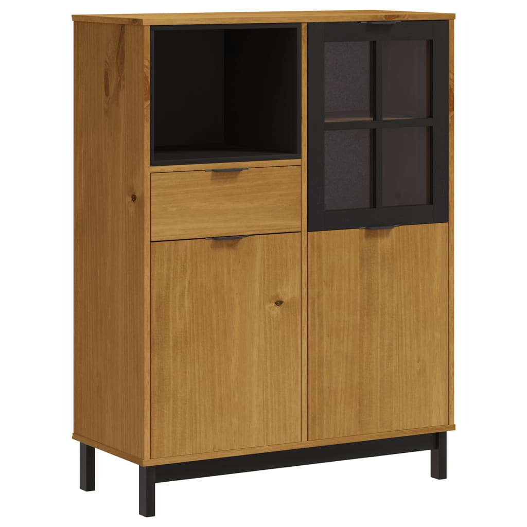 FLAM tömör fenyőfa magasszekrény 92 x 40 x 122,5 cm (357829)