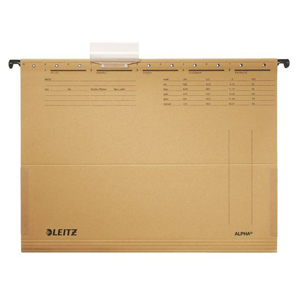 Leitz ALPHA hængemappe A4 Pap, Metal Brun
