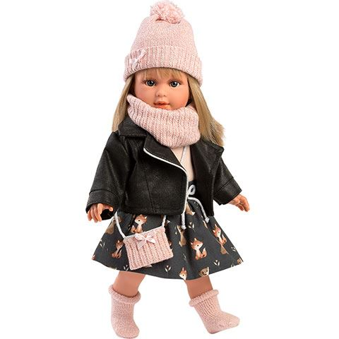 Llorens: Carla baba fekete kabátban 40cm-es (54040L) (54040L)