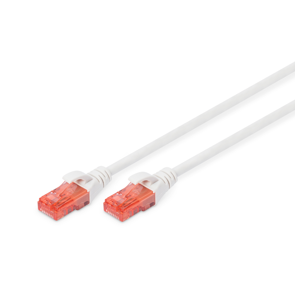 DIGITUS CAT 6 U/UTP Patchkabel - LSZH, 2m, weiß