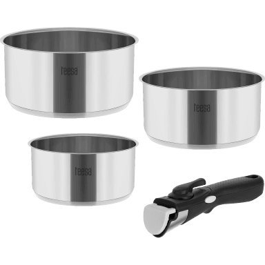 Teesa TSA0148 Rozsdamentes acél edénykészlet levehető fogantyúval COOK EXPERT 3 darab (TSA0148)