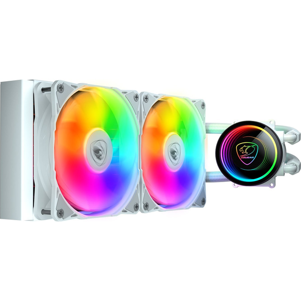 COUGAR Gaming Poseidon Elite ARGB 240 Кутия на компютър Течен охладител "всичко в едно". Бяла
