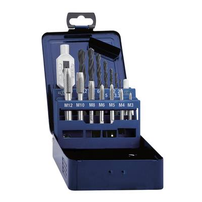 Eventus by Exact (20334) Egyvágásos menetfúró készlet 15 részes Metrikus Jobb vágó DIN 352 HSS 1 készlet (20334)