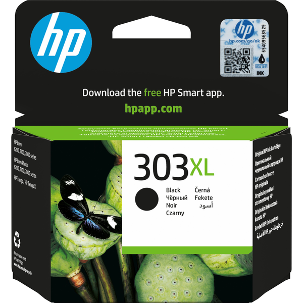 HP 303XL High Yield Black Original Ink Cartridge blækpatron 1 stk