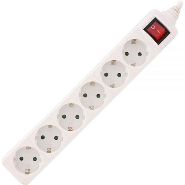InLine 16463V elektromos elosztó 3 M 6 AC kimenet(ek) Fehér (16463V)