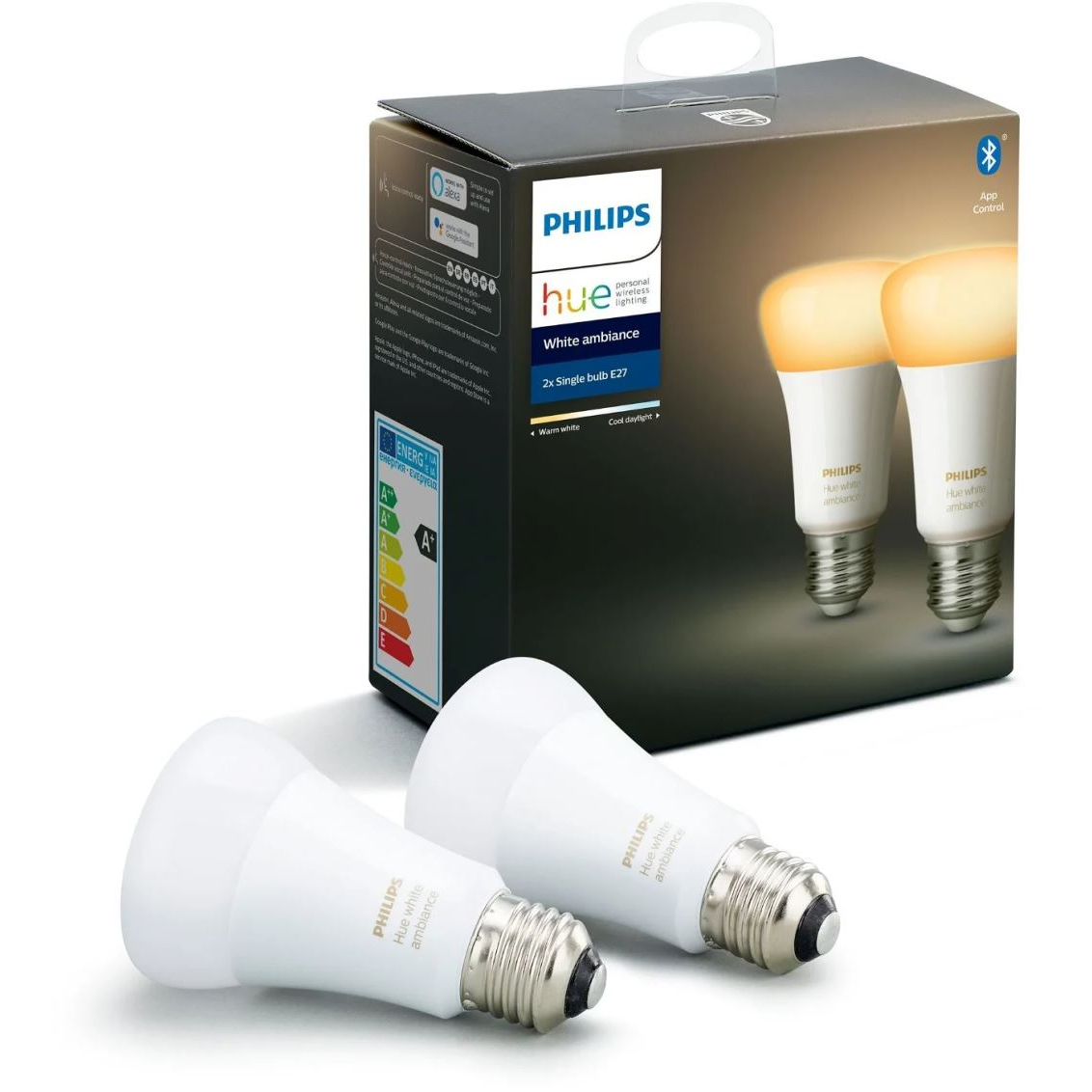 Philips Hue LED fényforrás E27 8.5W 2db/cs (929002489802) (929002489802)