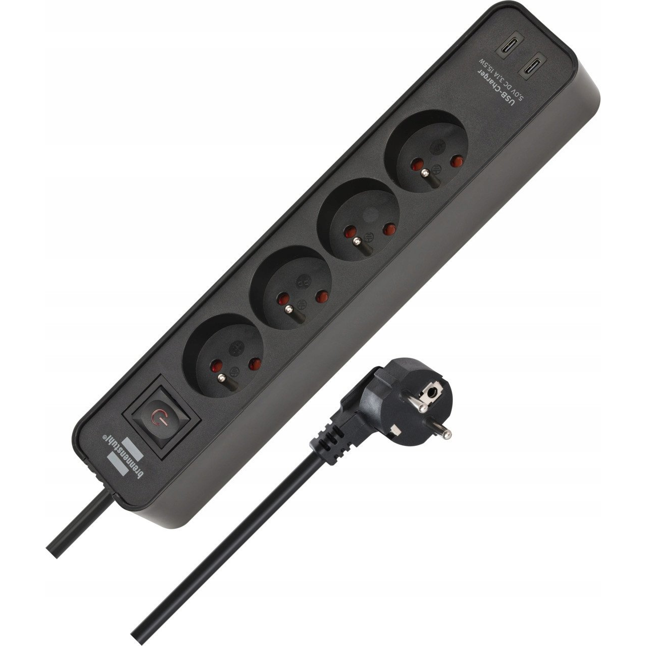 PREDĹŽOVACÍ KÁBEL 4 ZÁSUVKY 1.5M 2X USB NABÍJAČKA ODOLNÁ MODERNÁ 15.5W