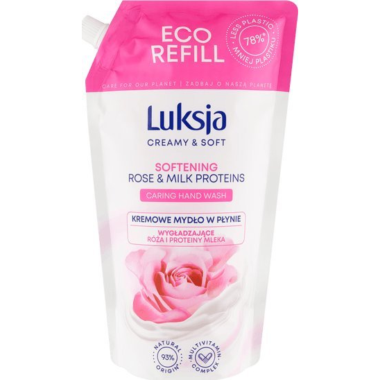 Luksja Rose&Milk Proteins folyékony szappanutántöltő 900 ml (5900536353104)