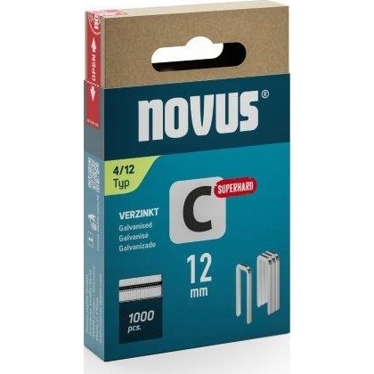 Novus Tools 042-0800 Keskenyhátú kapcsok 4-es típus 1000 db Méret (H x Sz) 12 mm x 6.1 mm (NV042-0800)
