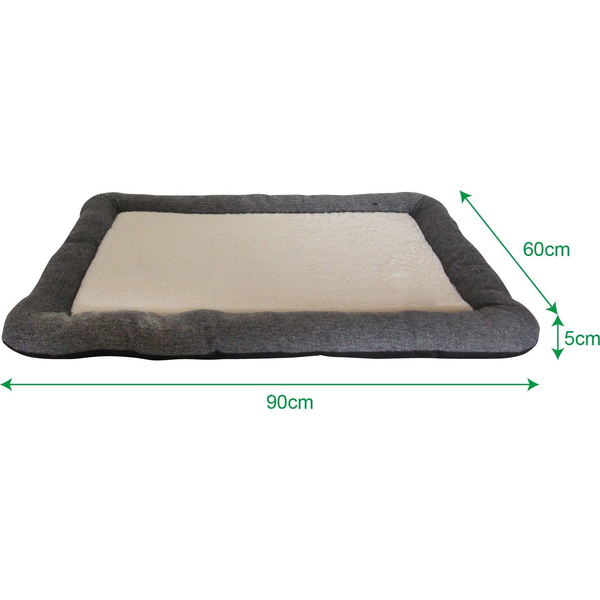 PET BED GREY LPT4651M HÖPPY 90X60X5CM