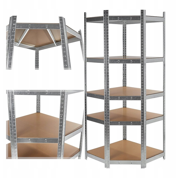 Regał magazynowy narożny 180x40x70cm 175kg (1)
