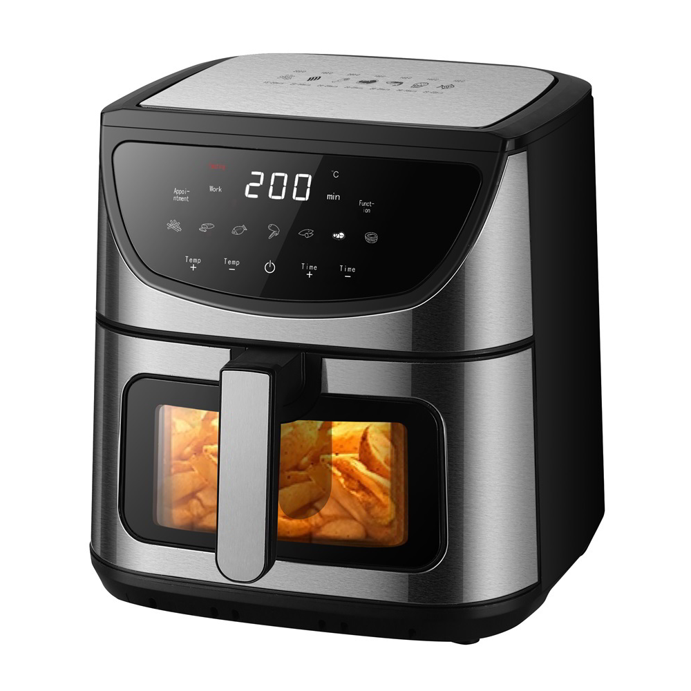 TOO AF-800-S AirFryer Forrólevegős sütő 8L 2000 Watt - Ezüst (AF-800-S)