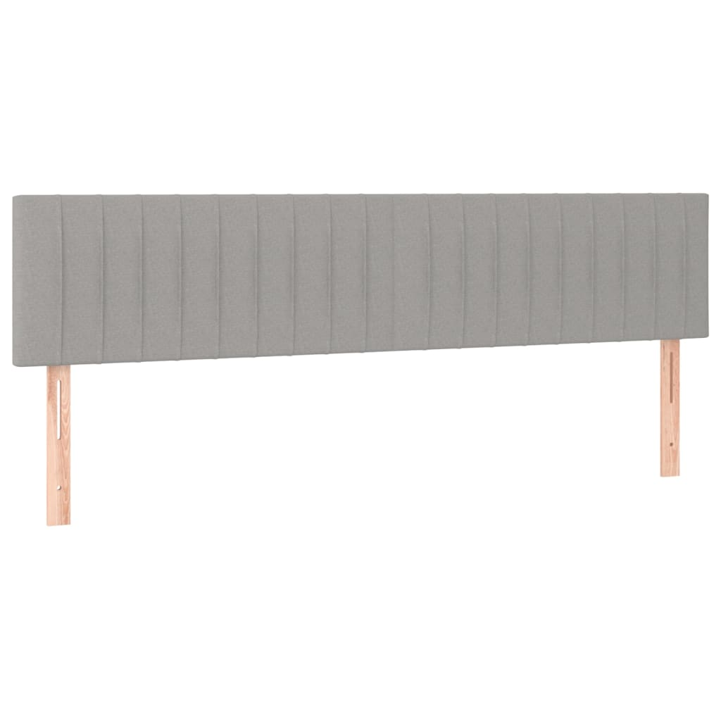 2 db világosszürke szövet fejtámla 80 x 5 x 78/88 cm (346256)