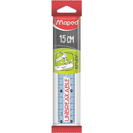 Maped Study Unbreakable Műanyag vonalzó - 15 cm (245310)