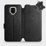 Flip case for Xiaomi Redmi Note 9 Pro - Black - Black Leather