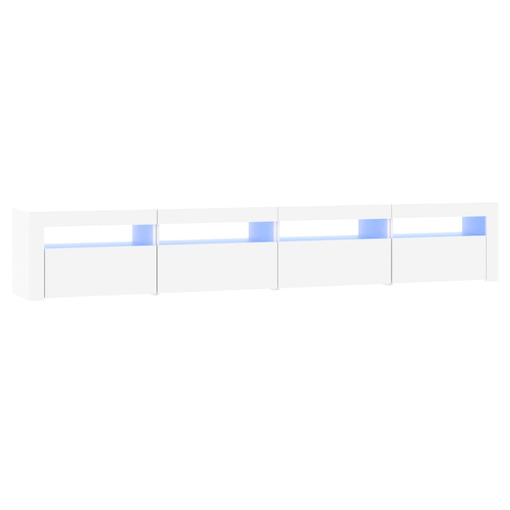 fehér TV-szekrény LED-lámpákkal 240x35x40 cm (3152762)