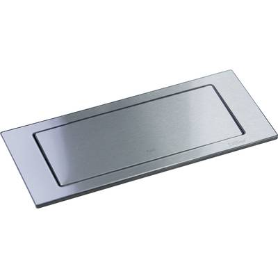 Konyhapultba építhető hálózati elosztó USB aljzattal, nemesacél (matt), EVOline 106385 (106385)