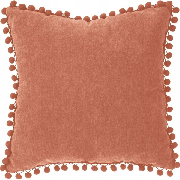 Cojín De Borlas Rosa Terracota 40x40cm