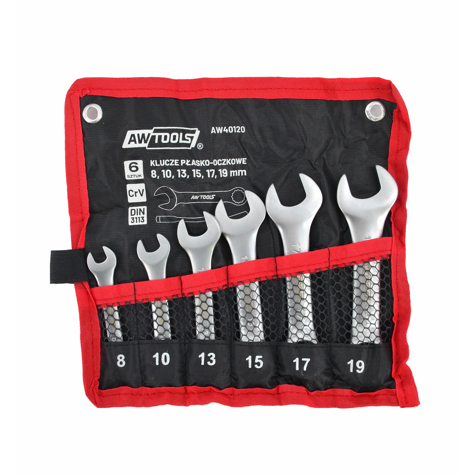 AWTOOLS LAPOSSZEMŰ KULCS RÖVID KPL. 6db 8mm-19mm (8,10,13,15,17,19 (AW40120)