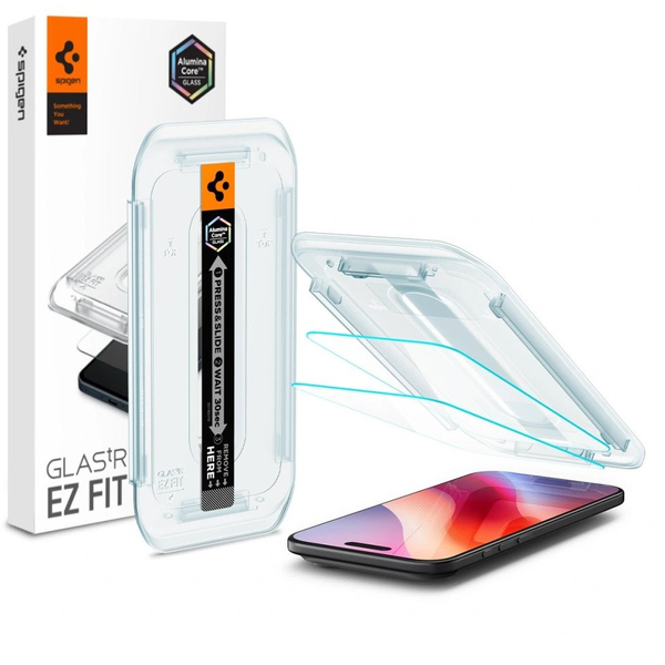 Spigen Glas.tR EZ Fit HD Apple iPhone Air (2025) tempered kijelzővédő fólia felhelyező kerettel (2db) (AGL09861)