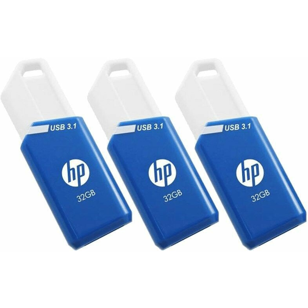 HP x755w Triple Pack USB-nøgle 32 GB USB Type-A 3.2 Gen 1 (3.1 Gen 1) Blå, Hvid