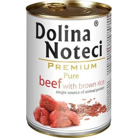 Dolina Noteci Premium Pure - marhahús barna rizzsel 400g konzerv felnőtt kutyáknak