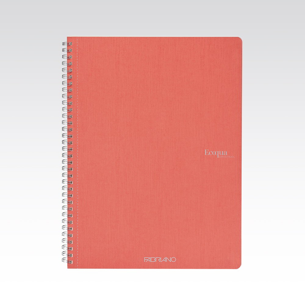 Fabriano Ecoqua 70 lapos A4 vonalas spirálfüzet - Korall (19290205)