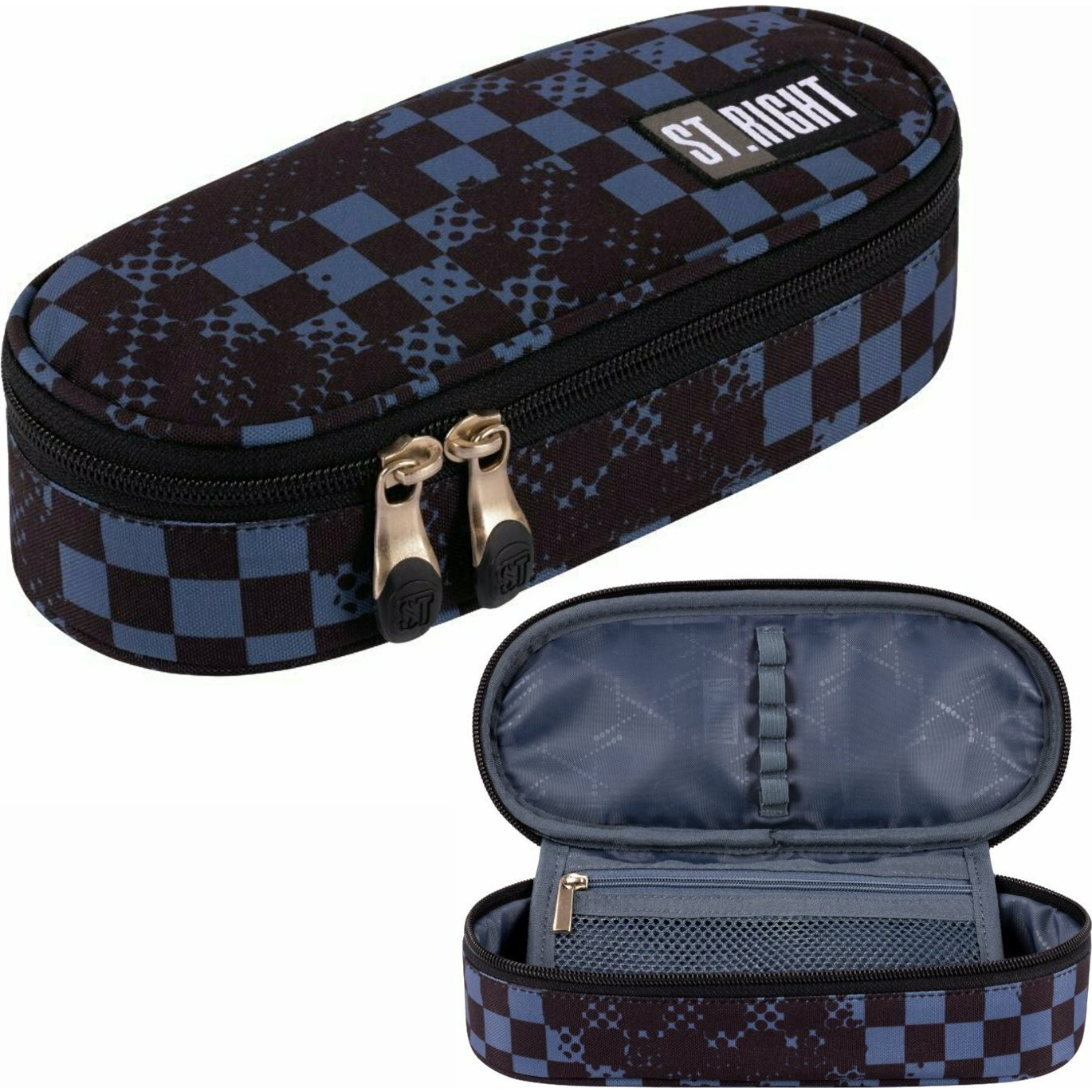 Majewski St. Right Ovális Tolltartó - Chessboard Crush (KX3758_1)