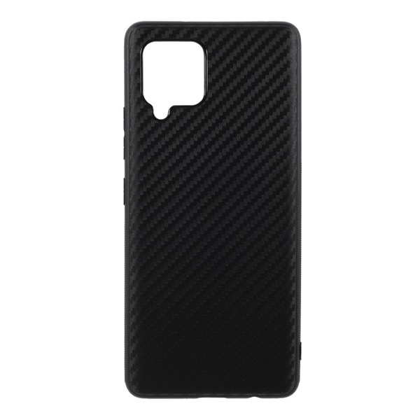 Szilikon telefonvédő (karbon minta) FEKETE [Samsung Galaxy A42 5G (SM-A425F)] (5996591037882)