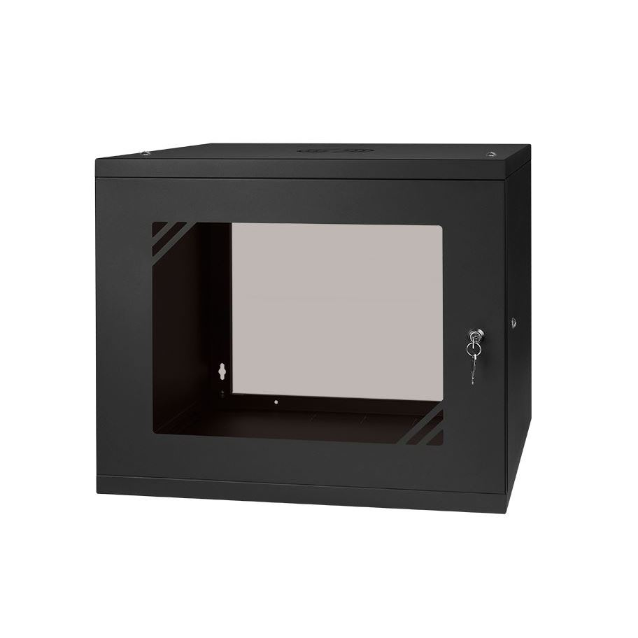 Stalflex 9U fali rack szekrény 19" 450mm fekete (RC19-9U-450GB) (RC19-9U-450GB)