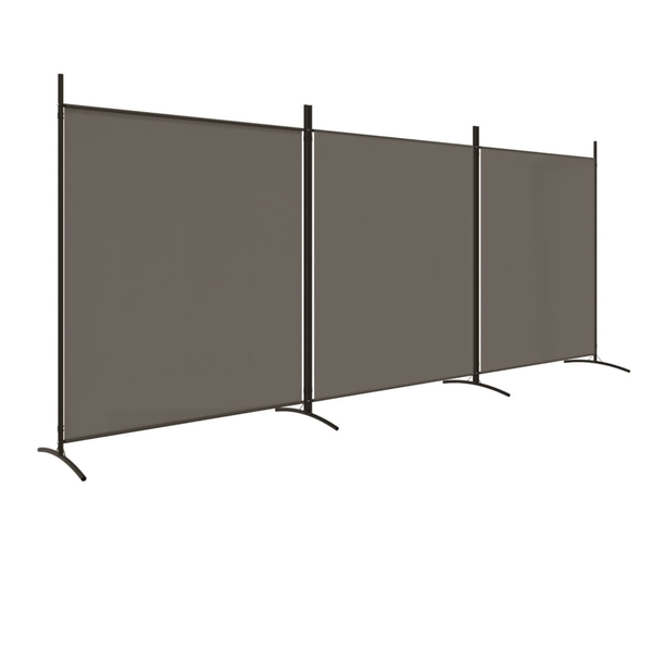 vidaXL vidaXL Parawan 3-panelowy, antracytowy, 525x180 cm, tkanina
