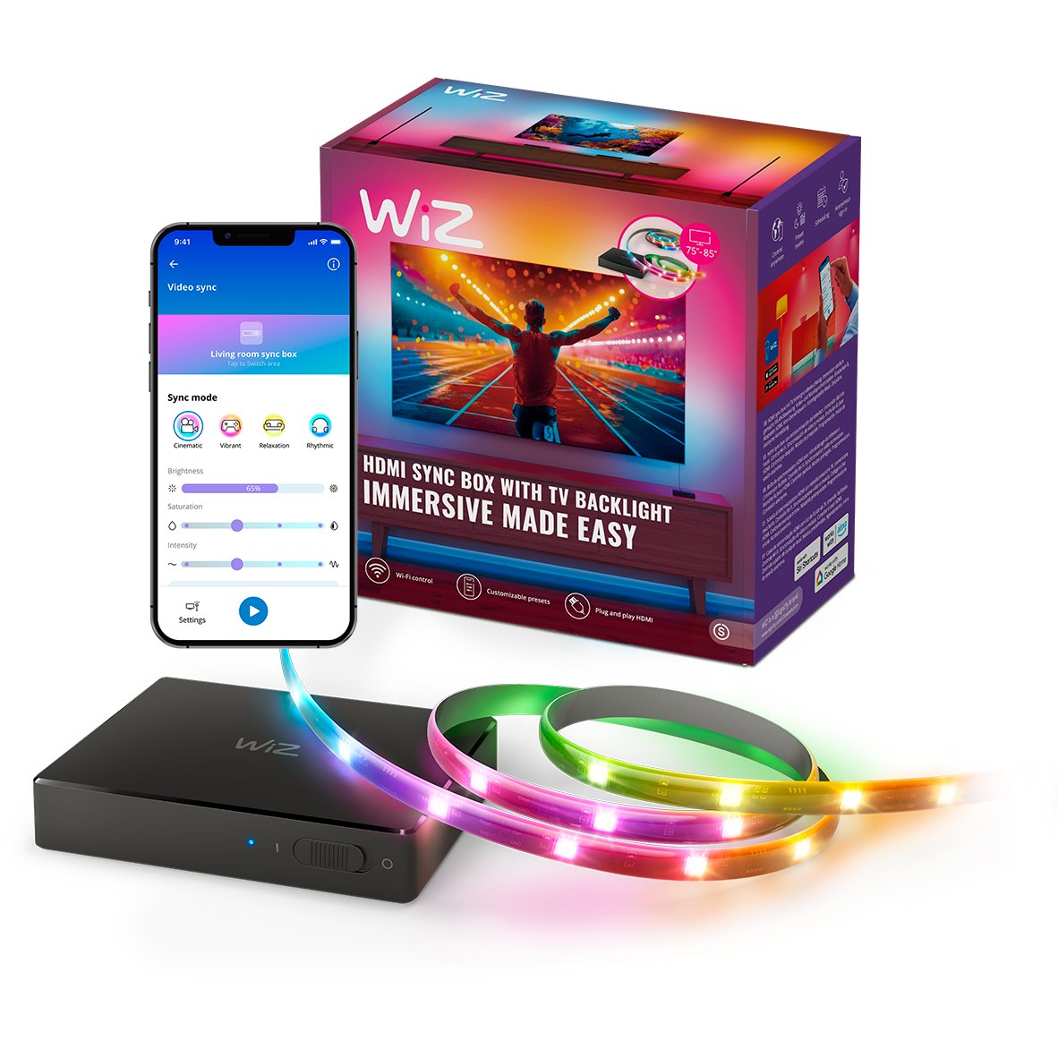 WiZ Sync box starter kit 75"- 85" EU (929004667901)
