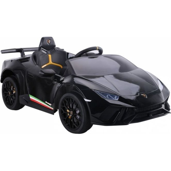 Lamborghini Huracan 6573 12 V 4 Motoros Elektromos Kisautó - 2.4 GHz, Szülői Távirányítóval, Nyitható Ajtóval, EVA Kerekekkel, Fekete (6573)