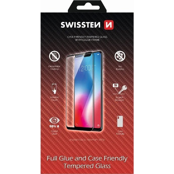 Swissten Glass Color Frame Case-Friendly iPhone 11 Pro - Black