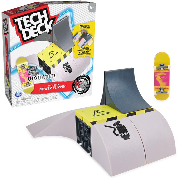 FINGERBOARD RAMPA POWER FLIPPIN + SKATEBOARD DISORDER SET TECH DECK