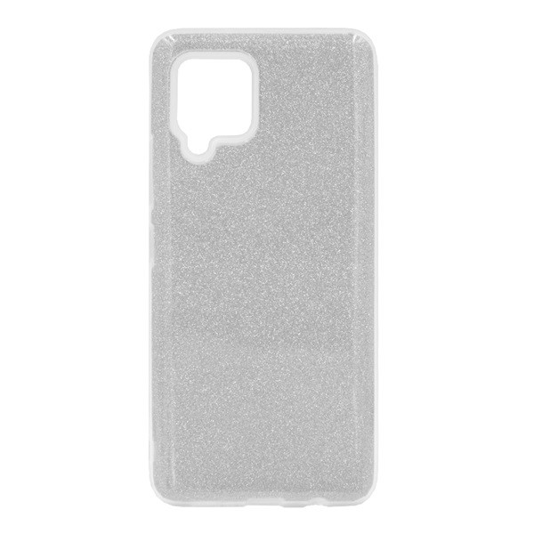 Szilikon telefonvédő (műanyag belső, csillogó hátlap) EZÜST [Samsung Galaxy A42 5G (SM-A425F)] (5996591031774)