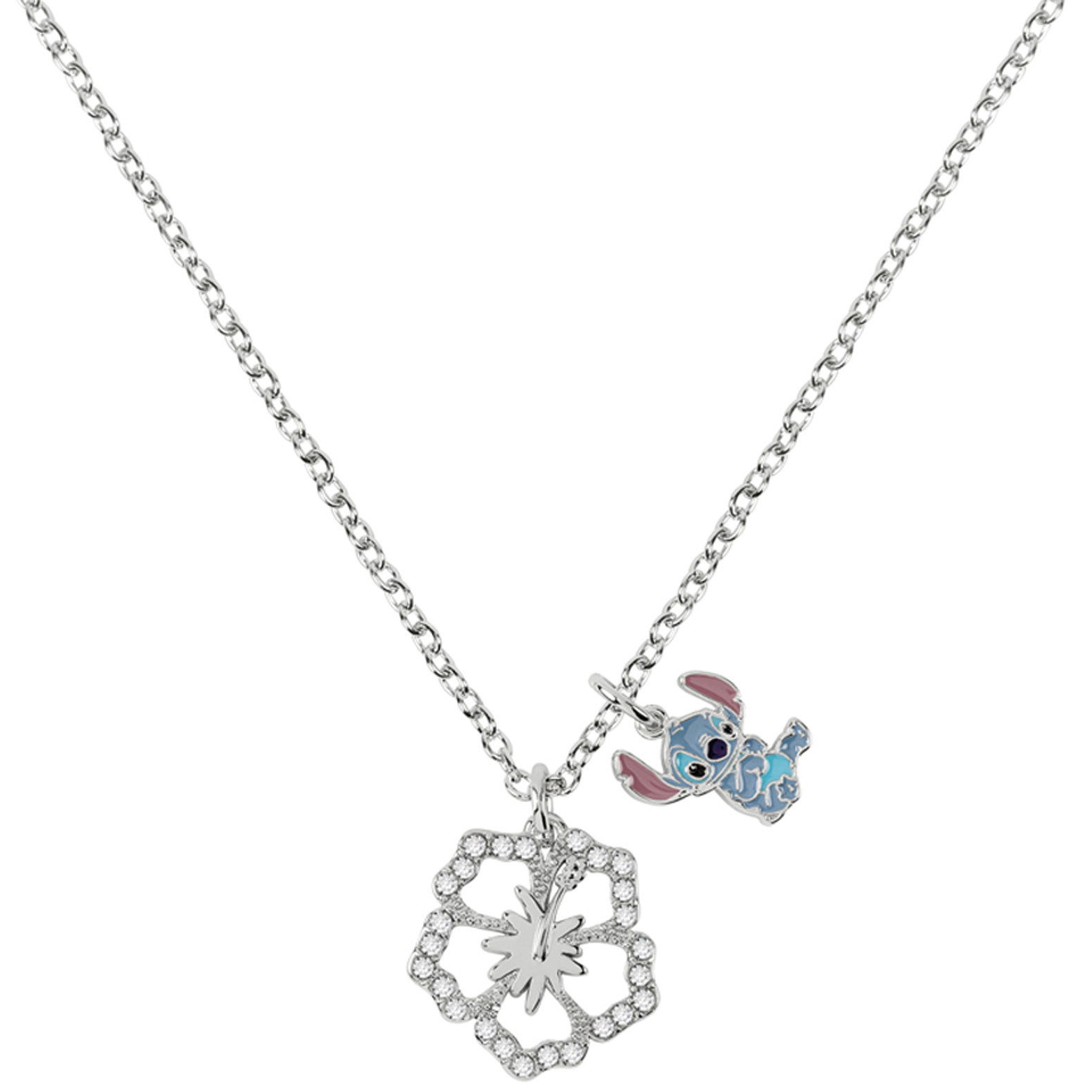 Disney gyermek nyaklánc, Stitch és hibiszkusz, medállal NF00712RL-16. PH (NF00712RL-16.PH)