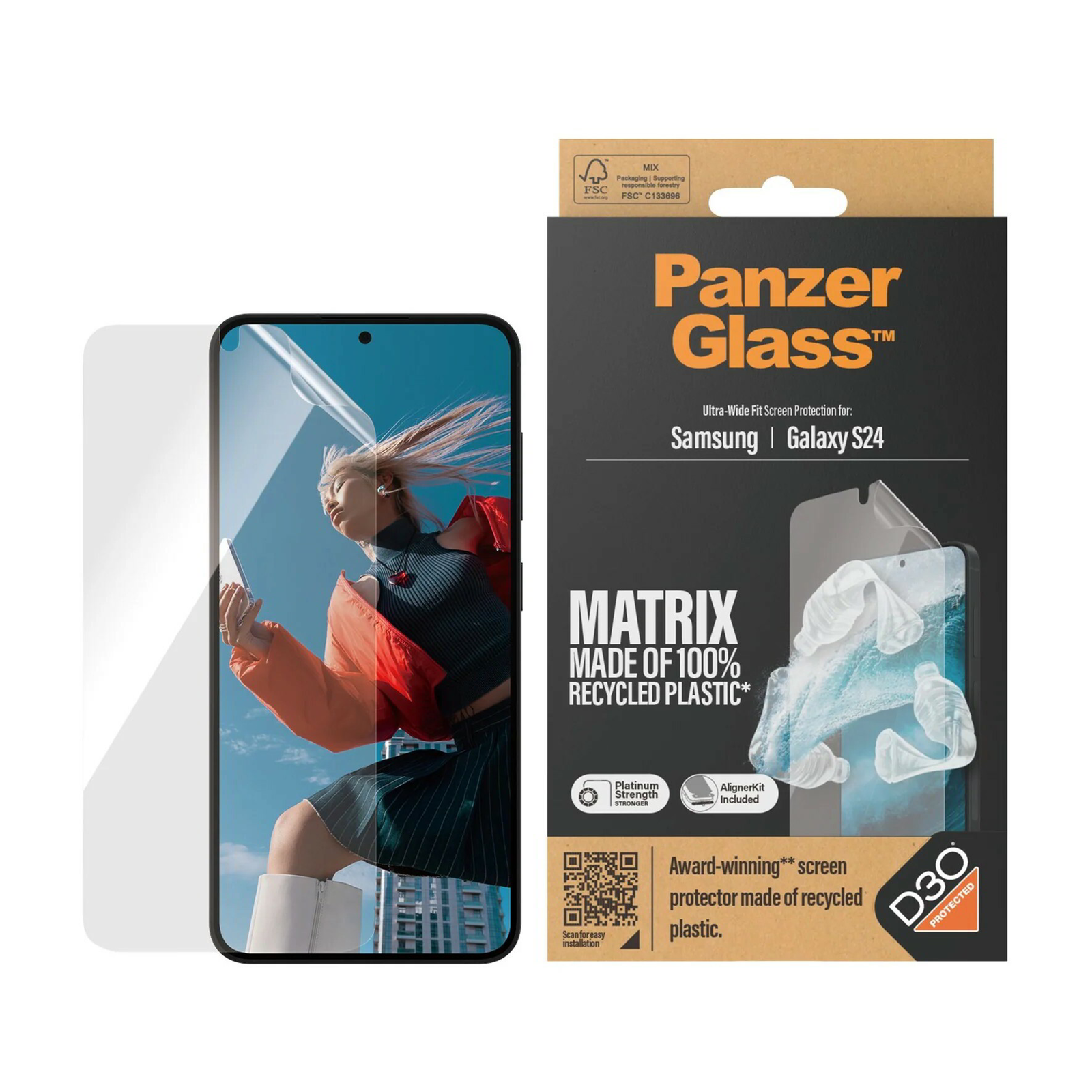 PanzerGlass Ultra-Wide Fit Samsung S24 S921 D3O Telefon Kijelzőfédő fólia (7353)
