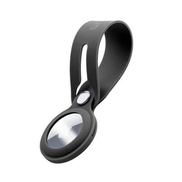 CELLULARLINE szilikon tok (kulcsra, táskára, hátizsákra rögzíthető) FEKETE Apple AirTag [Apple iPhone 12 mini] (AIRTAGLOOPK)