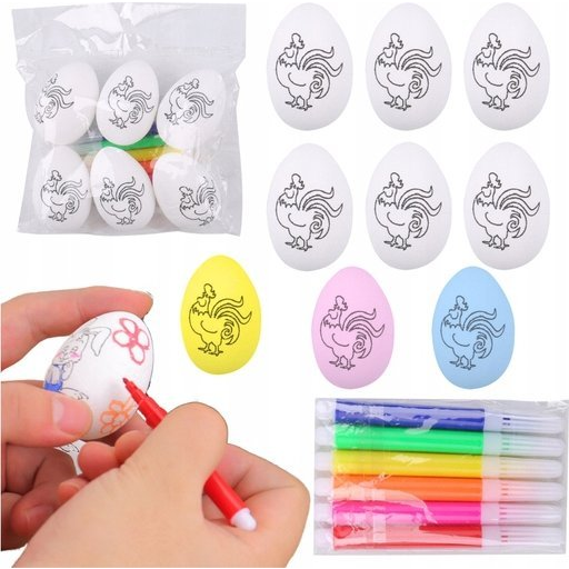 Húsvéti Hungarocell Tojások Festéshez Jelölők Jelölők Kakasok 6 db 21340