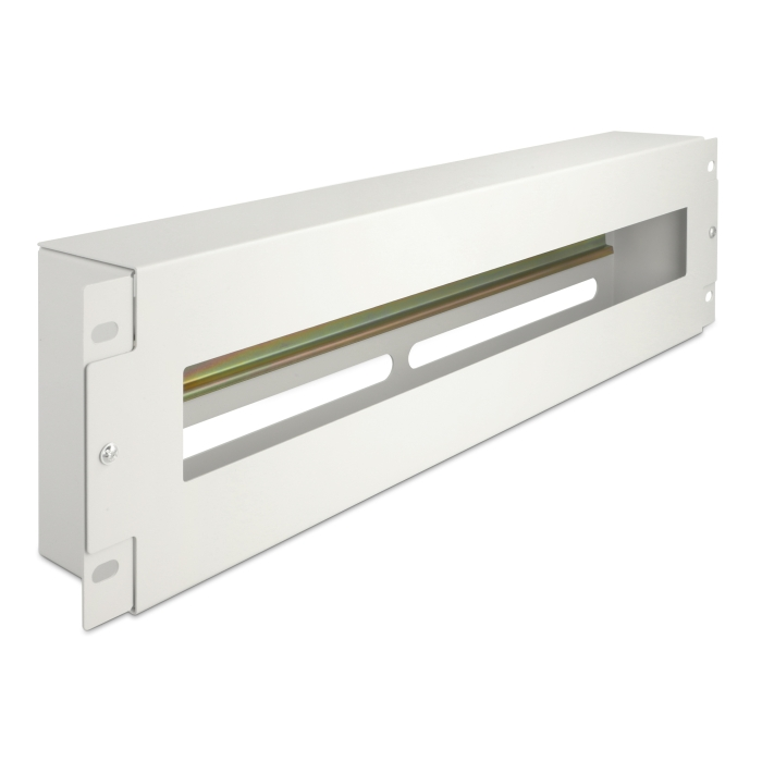 Delock 19 megszakító szalag borítással és DIN sínnel 3U fém szürke (67034) (67034)