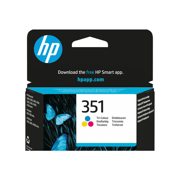 HP 351 Inkjet-Druckpatrone Dreifarbig mit Vivera-Tinte cartuccia d'inchiostro 1 pz Resa standard Ciano, Magenta, Giallo