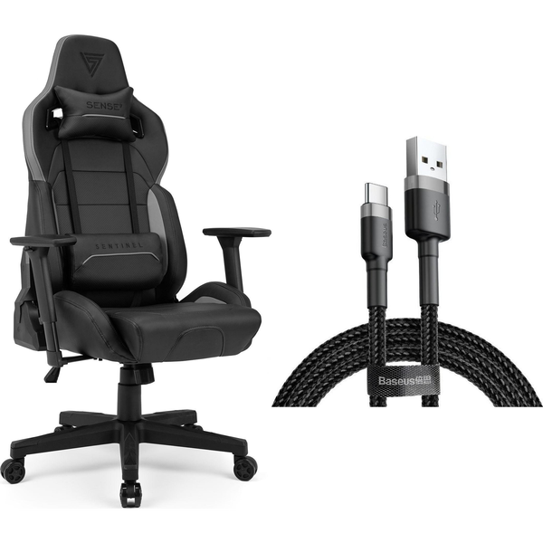 SENSE7 Sentinel gamer szék fekete-szürke