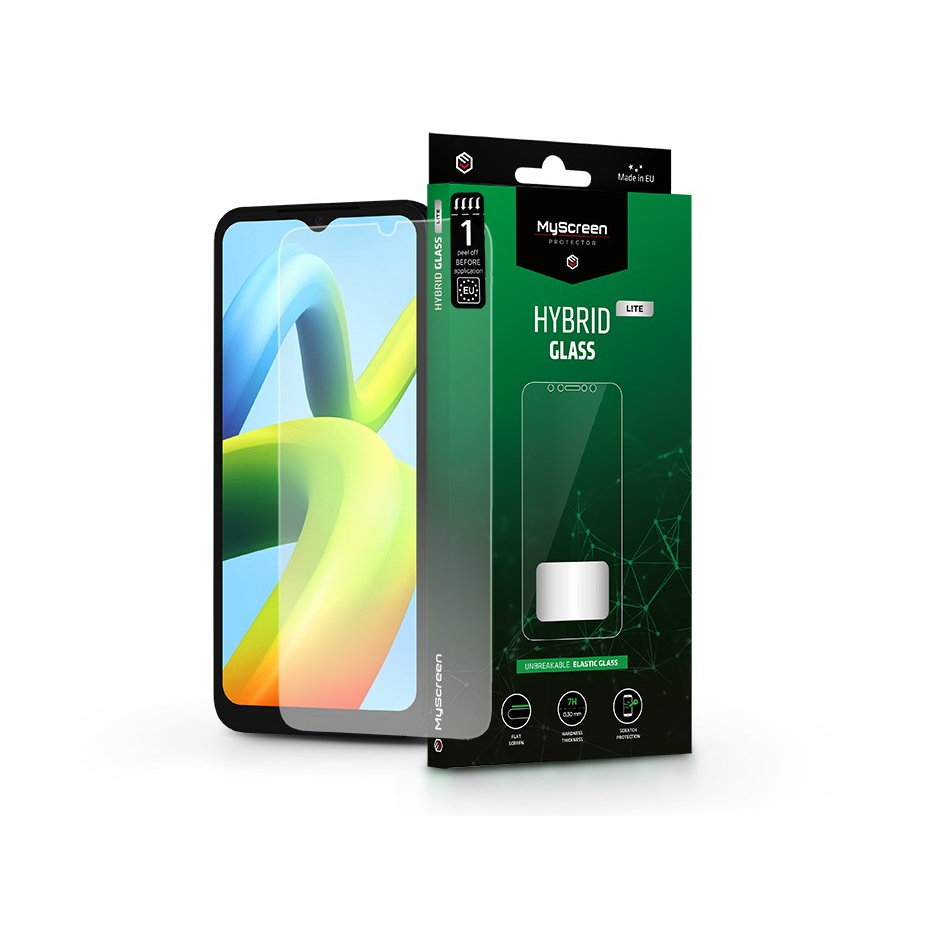 Xiaomi Redmi A1 rugalmas üveg képernyővédő fólia - MyScreen Protector Hybrid Glass Lite - transparent (LA-2259)