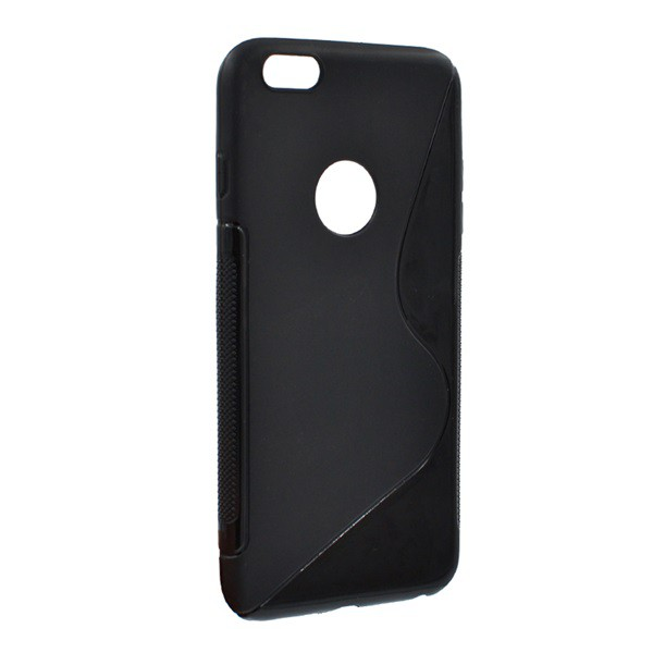 Szilikon telefonvédő (S-line, log kivágás) FEKETE [Apple iPhone 6S Plus 5.5] (5996457488902)