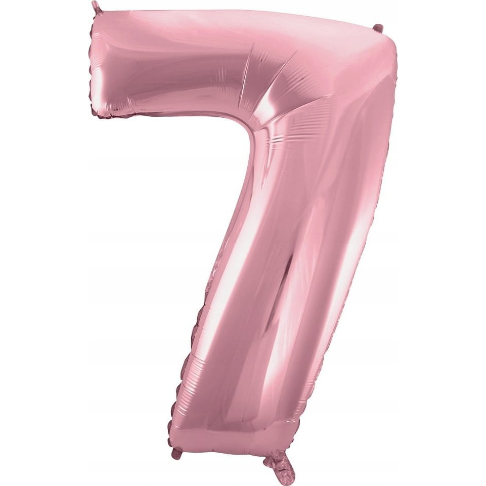 Szám Fólia Lufi - 7-es, 92 cm, Rózsaszín (GODA2165)