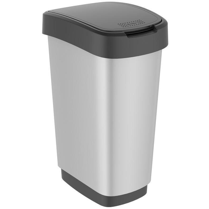 Rotho Hulladékgyűjtő billenős 25 l TWIST - ezüst (1167610264)