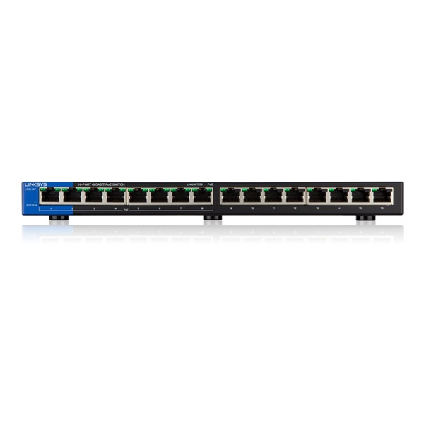 Linksys LGS116 Nespravované L2 Gigabit Ethernet (10/100/1000) Černá