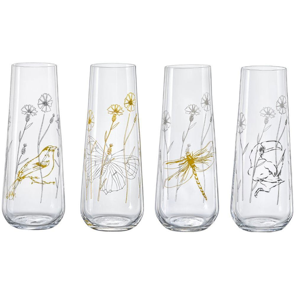 Crystalite Bohemia MEADOW 4 darab, 250 ml, prosecco (8593401924591)