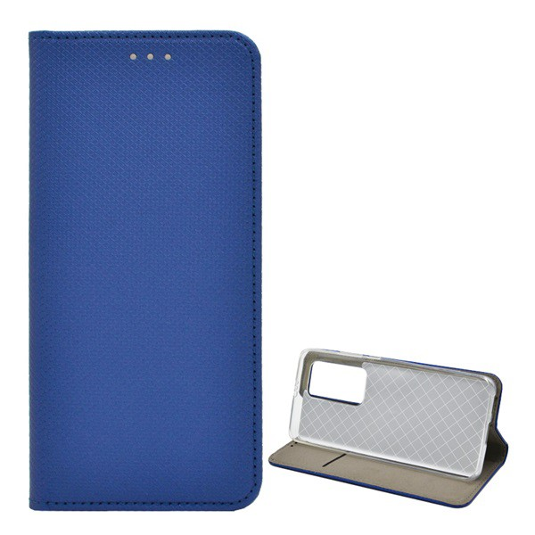 Tok álló, bőr hatású (FLIP, oldalra nyíló, asztali tartó funkció, rombusz minta) SÖTÉTKÉK [Huawei P40 Pro 5G] (5996457957569)
